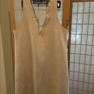 Interesting suede like pullover dress